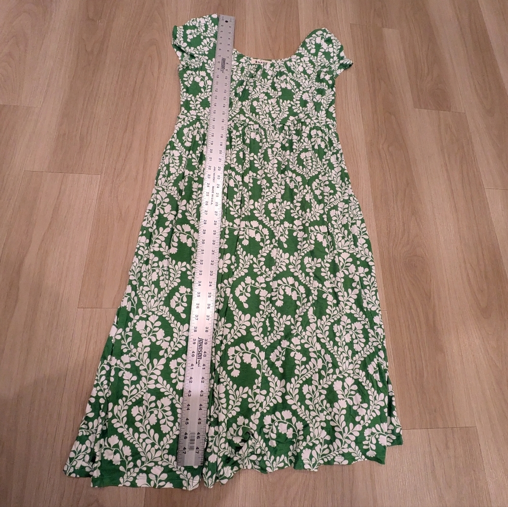 Boden Green and White Floral Midi Dress - Picture 2 of 9
